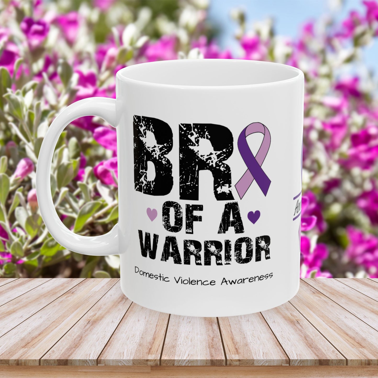 Bro of a Warrior mug - custom DV support mug with resilient and empowering message