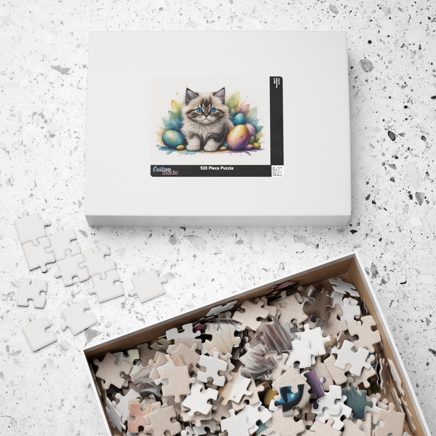 Ragdoll Easter Kitten Puzzle - Cat Lovers, Mental Health Benefits, Holiday Fun, Mindfulness, Stress Relief, Festive Gift