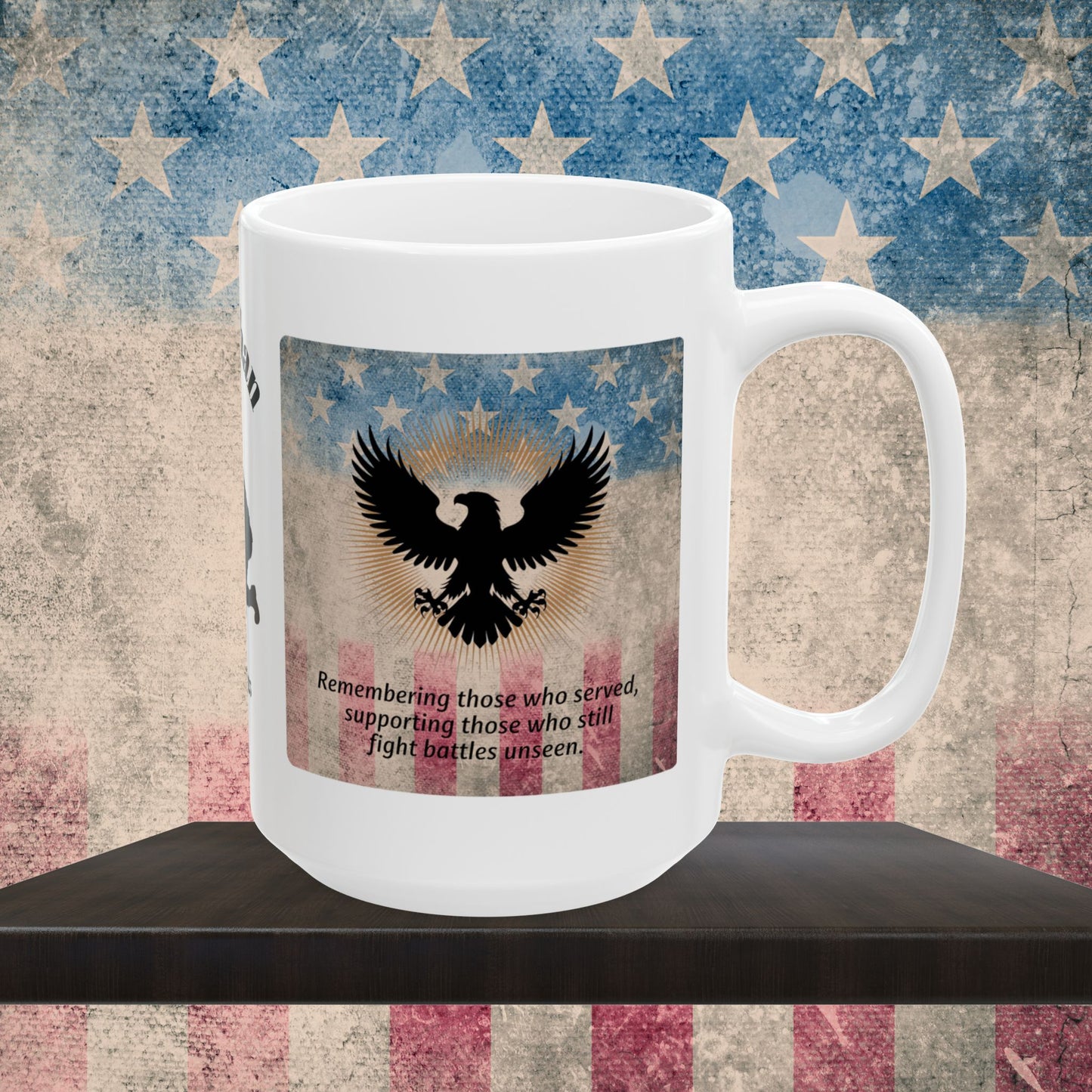 Personalized Memorial Day Mug - "Remembering Those Who Served" PTSD Support Tribute