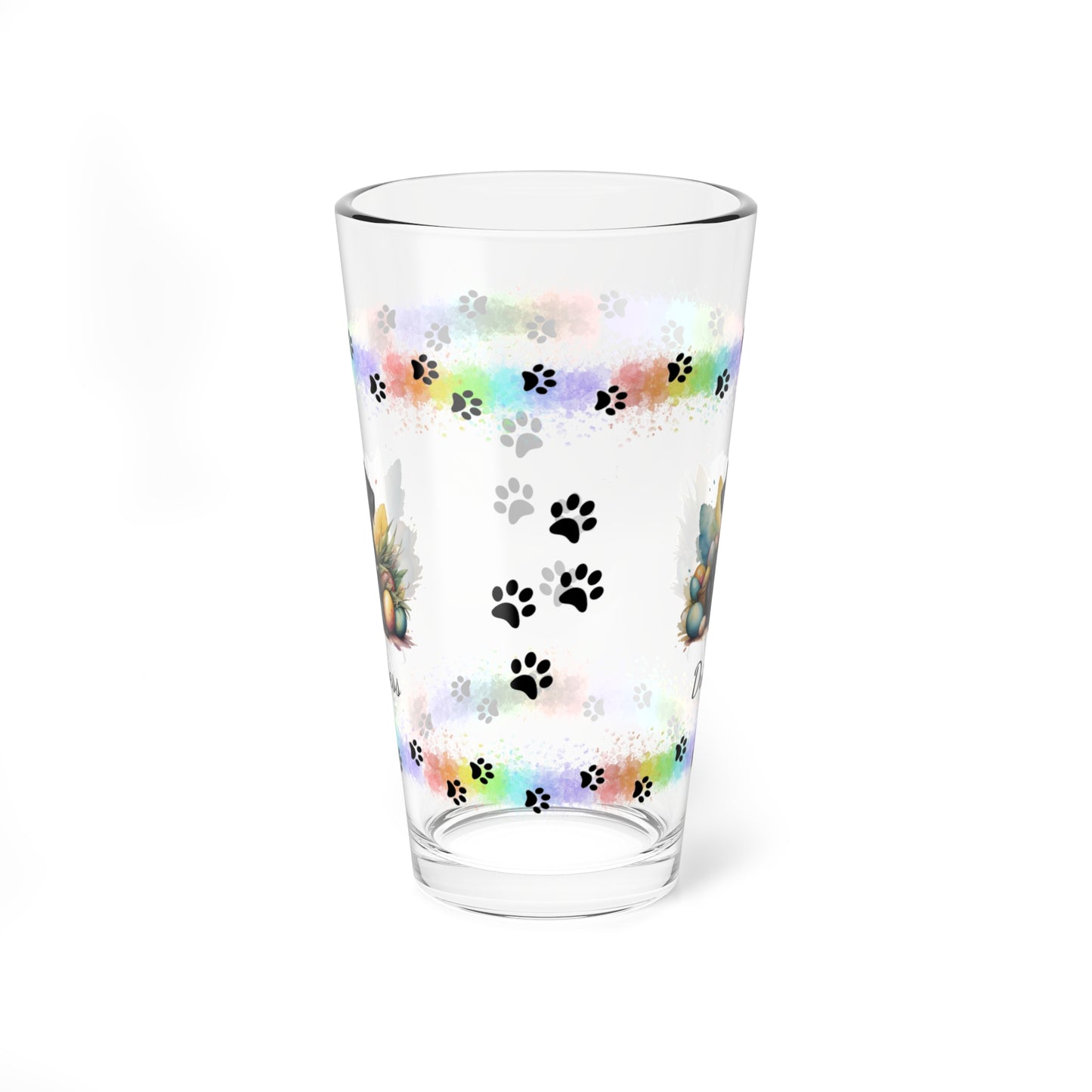 Affenpinscher Personalized Easter Puppy 16oz Pint Glass - Custom Dog Design, Mental Health Gift, Easter Décor, and Festive Celebrations