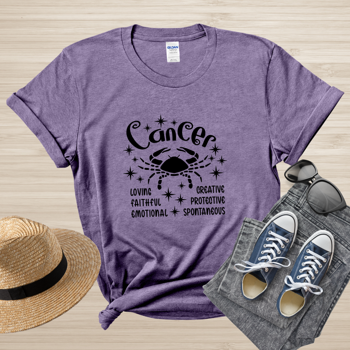 Cancer Zodiac T-Shirt, astrology horoscope tee, Cancer birthday shirt gift for men or women