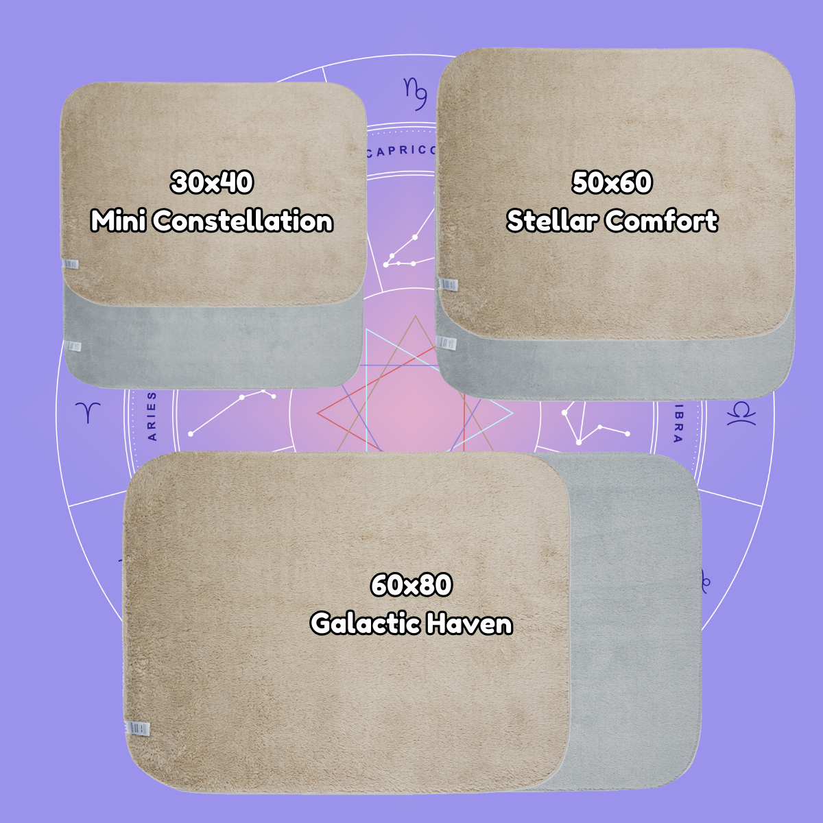 Personalized astrology throw with Aquarius zodiac sign constellation design for comfort and mental wellness.