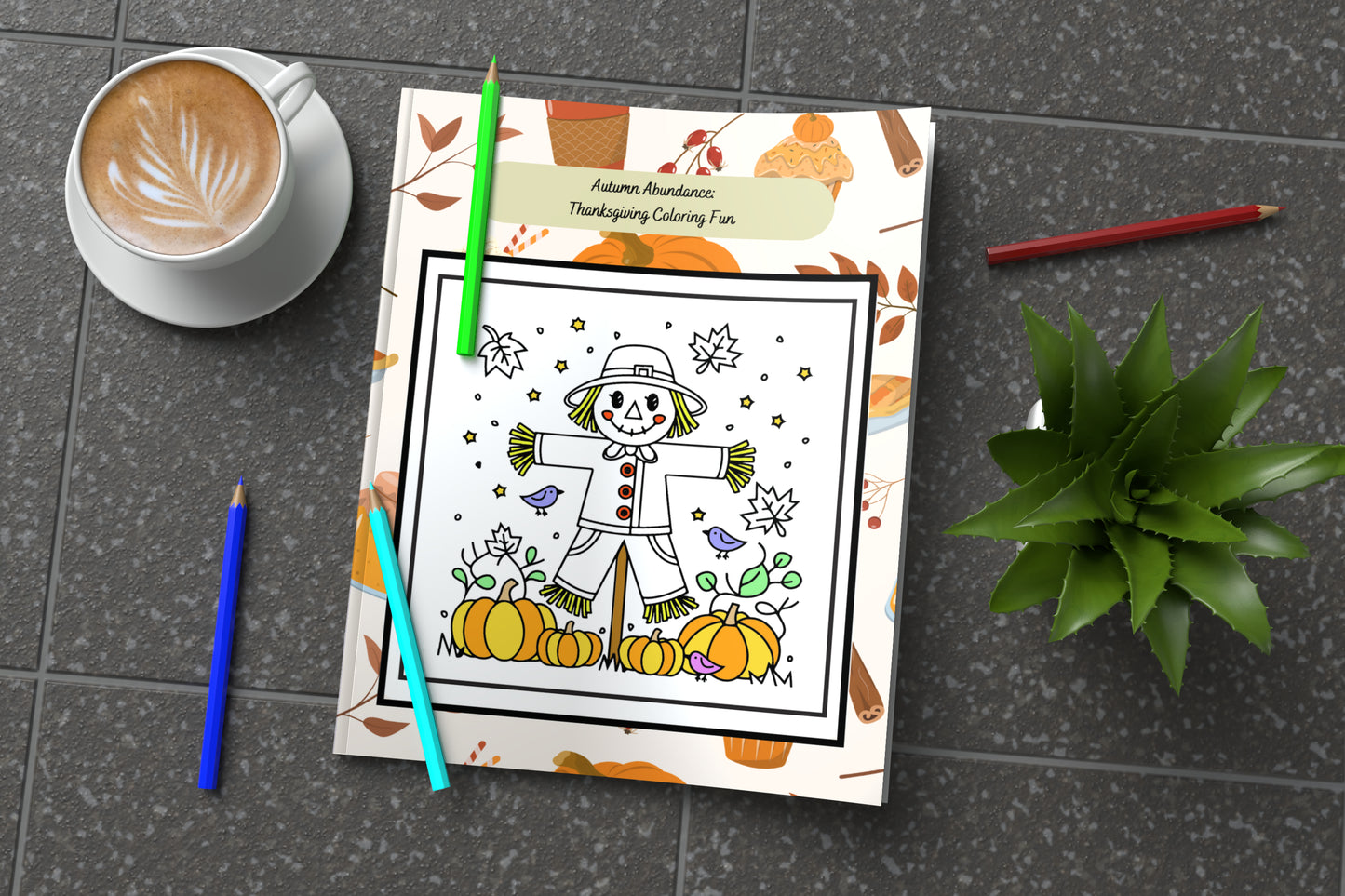 Thanksgiving mindfulness coloring pages with autumn leaves and calming quotes