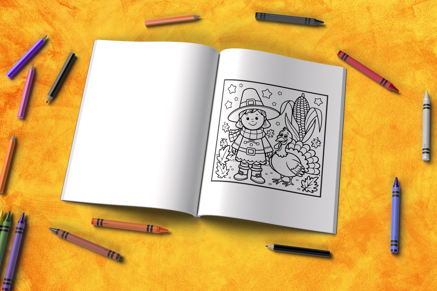 Thanksgiving mindfulness coloring pages with autumn leaves and calming quotes