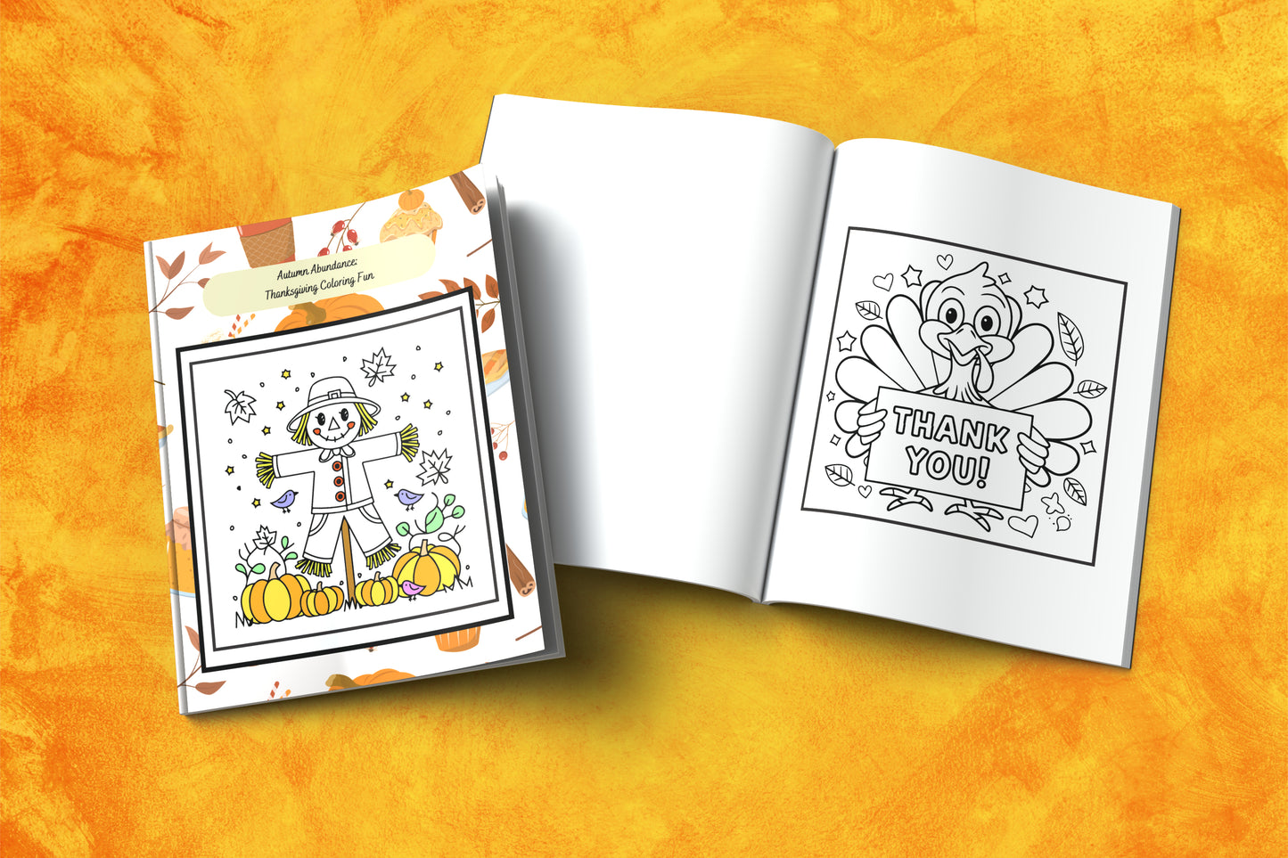Thanksgiving mindfulness coloring pages with autumn leaves and calming quotes