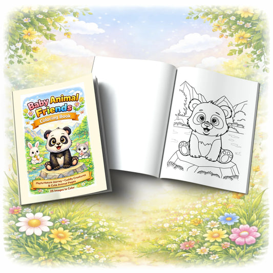 Shop our premium baby animal friends coloring book a playful journey through nature from MySisterIsASurvivor.