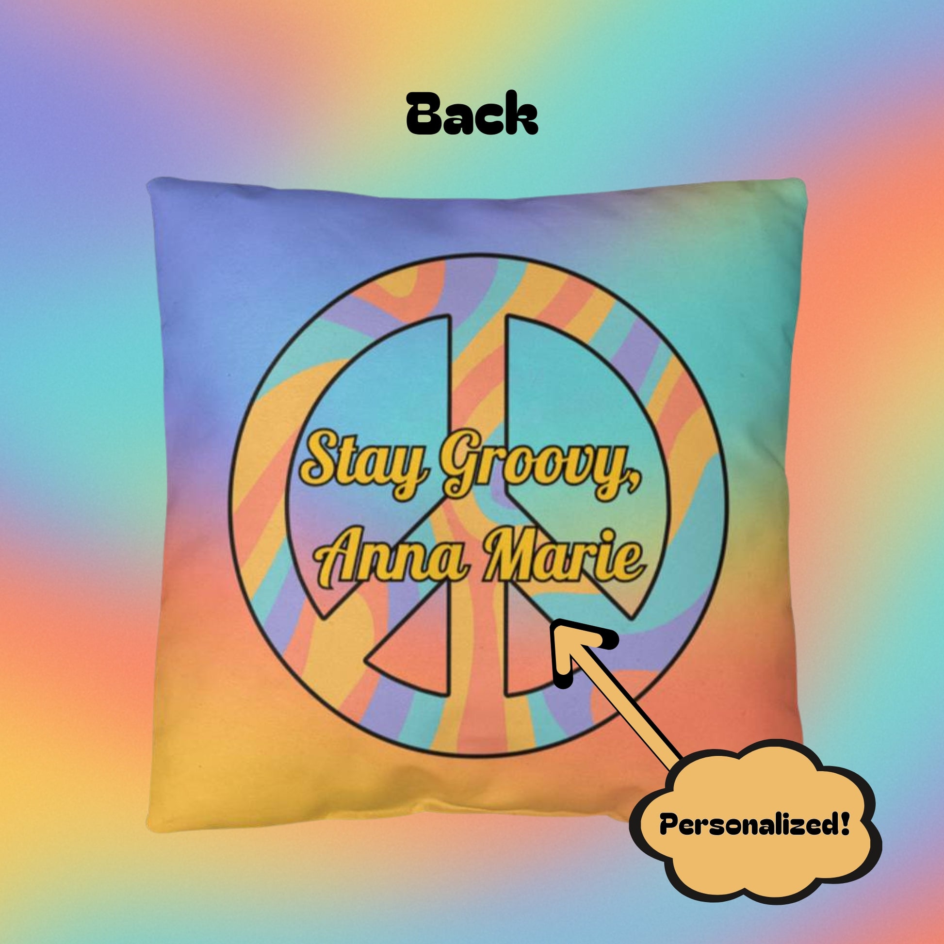 Happiness Is a Journey personalized indoor outdoor pillow mindful home decor - MySisterIsASurvivor