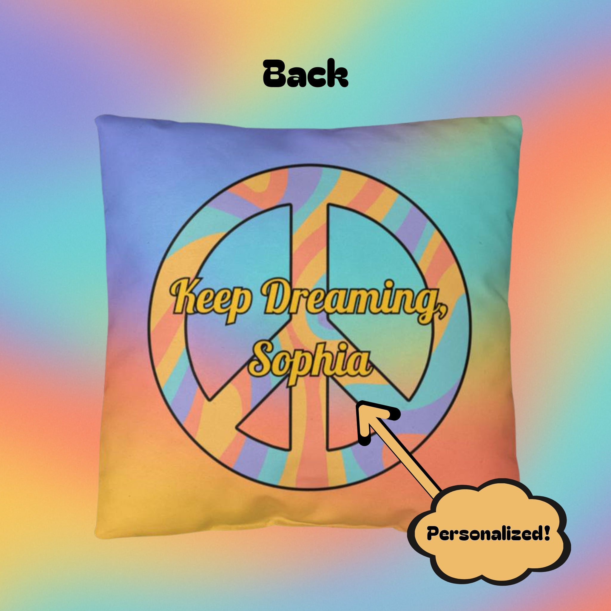 Feel It All & Flow On personalized pillow, indoor outdoor emotional support cushion - MySisterIsASurvivor