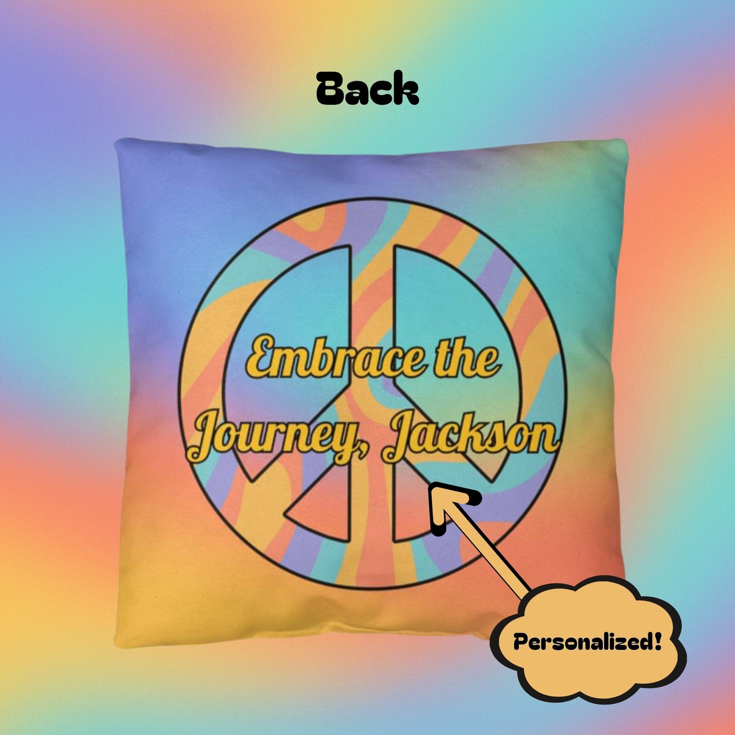 Catch Feelings Not Burnout personalized pillow, indoor outdoor self-care cushion for mental wellness - MySisterIsASurvivor