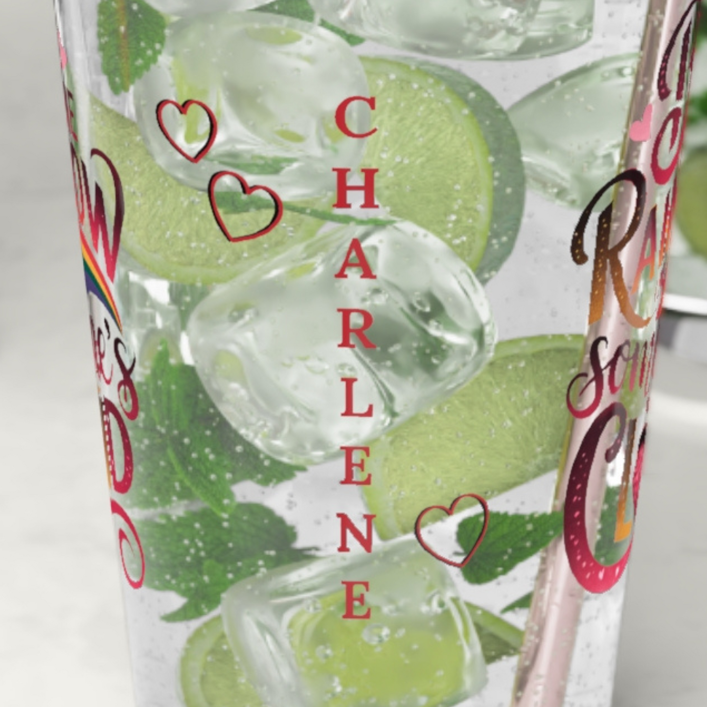Be The Rainbow In Someone's Cloud: Personalized Valentine's Day Affirmation Pint Glass – Valentine's Day Self-Care Gift, Mindful Positivity Drinkware