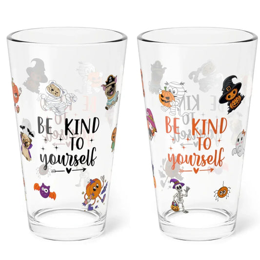 Shop our premium be kind to yourself shaker mixing pint glass 16oz from MySisterIsASurvivor.