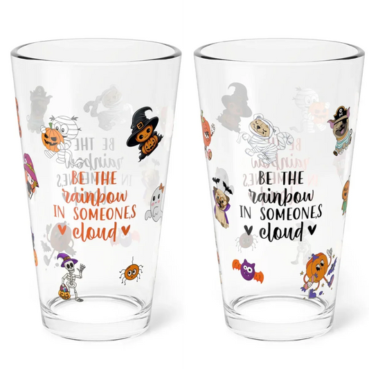Shop our premium be the rainbow in someones cloud shaker mixing pint glass 16oz from MySisterIsASurvivor.