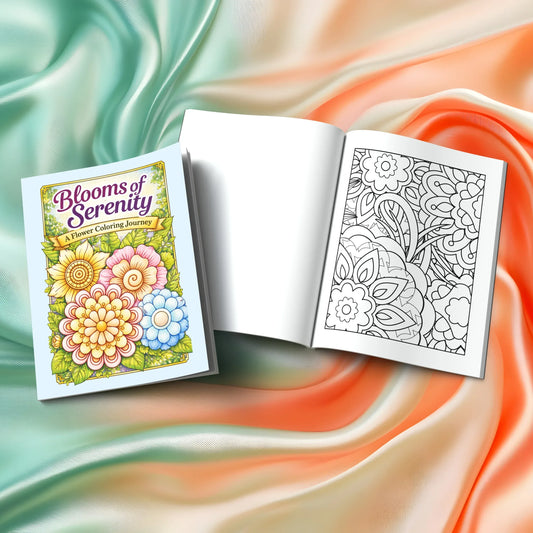 Shop our premium blooms of serenity flower coloring book journey from MySisterIsASurvivor.