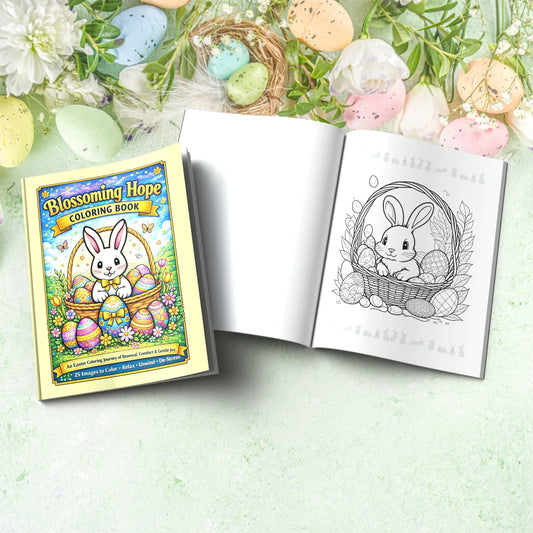 Shop our premium blossoming hope easter coloring for inner peace from MySisterIsASurvivor.