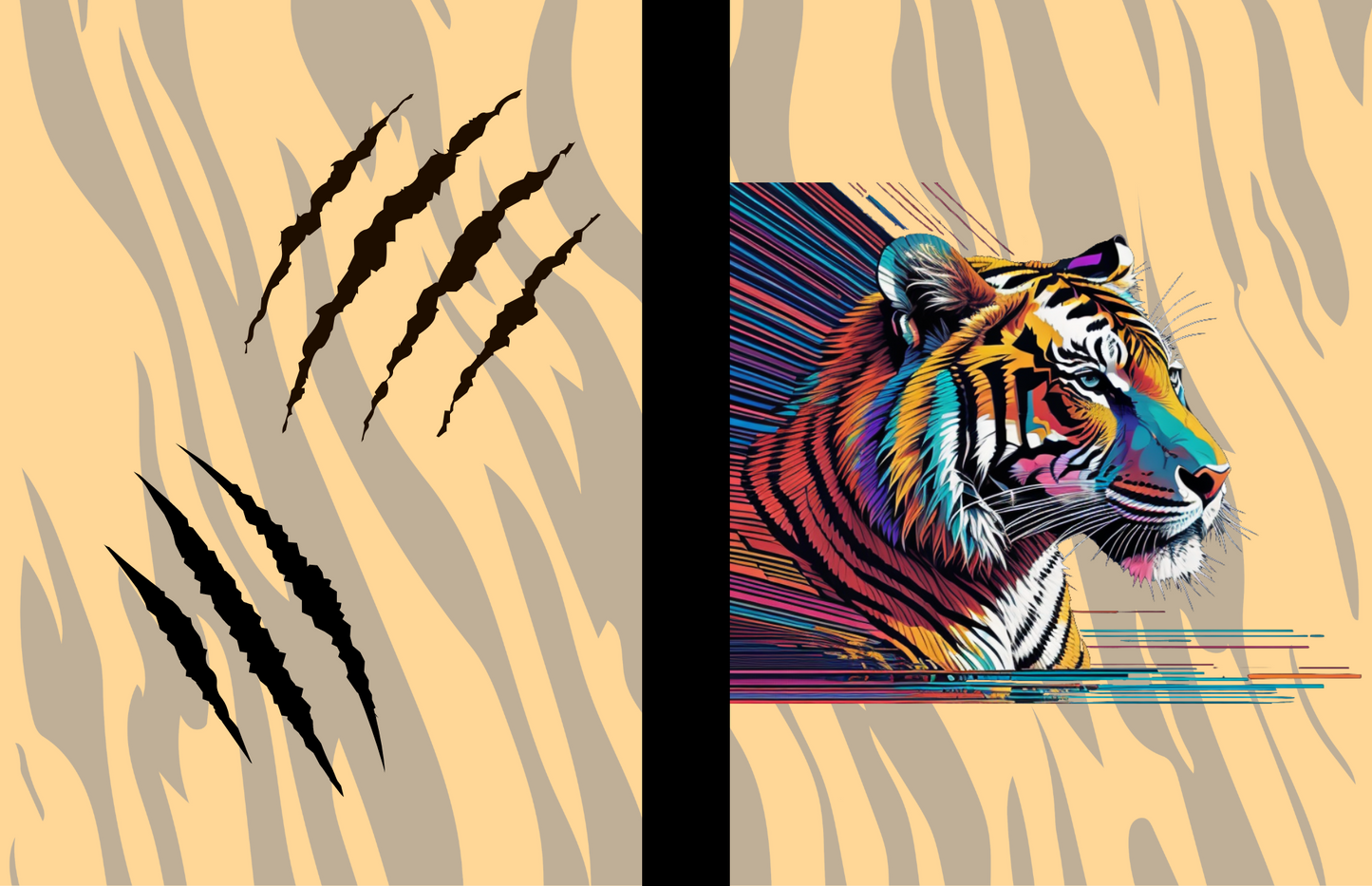 Bold Tiger Strides to Mental Well-being: Tiger-Themed Composition Notebook