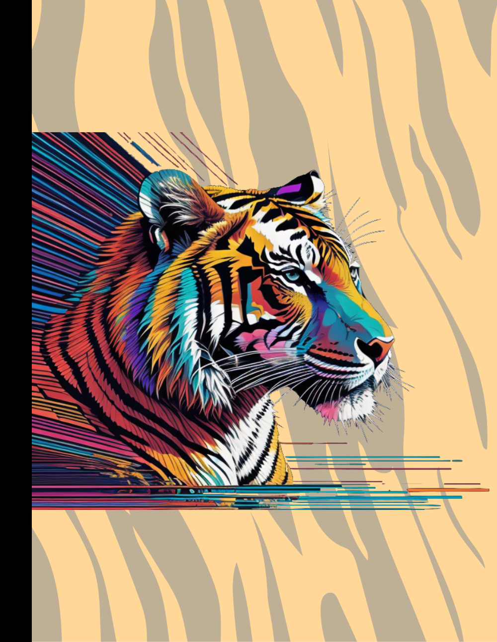 Bold Tiger Strides to Mental Well-being: Tiger-Themed Composition Notebook