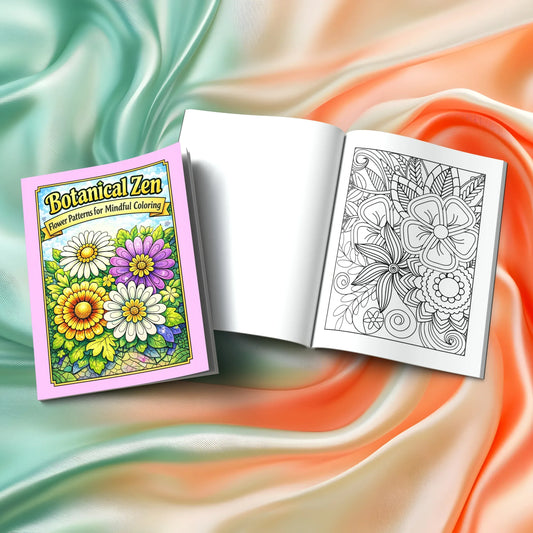 Shop our premium botanical zen a 25 page flower patterns for mindful coloring book from MySisterIsASurvivor.