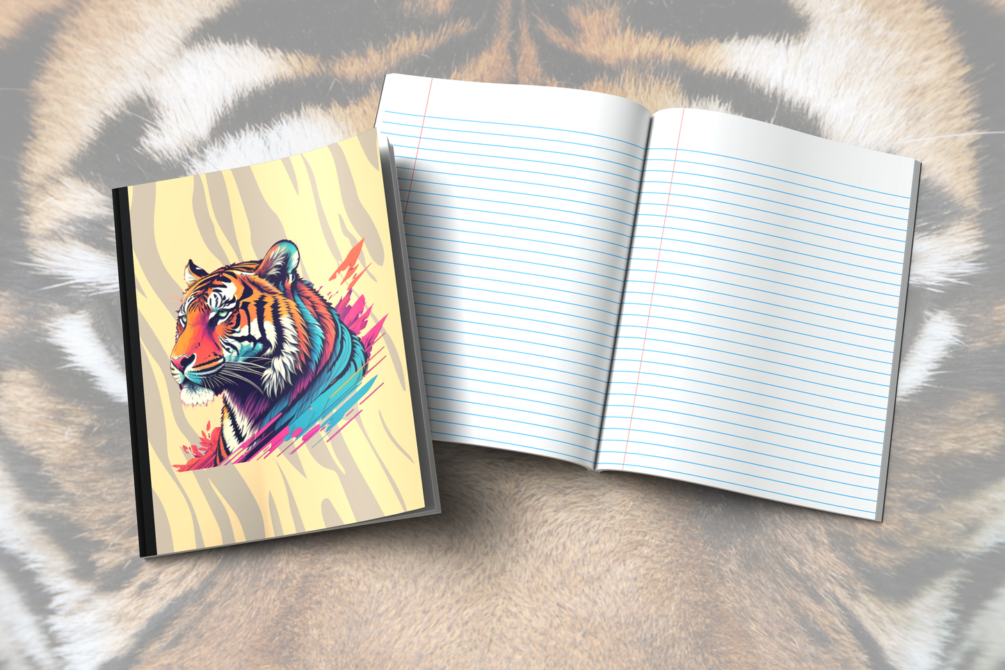 Calm in the Tiger's Stripes: Tiger-Themed Composition Notebook