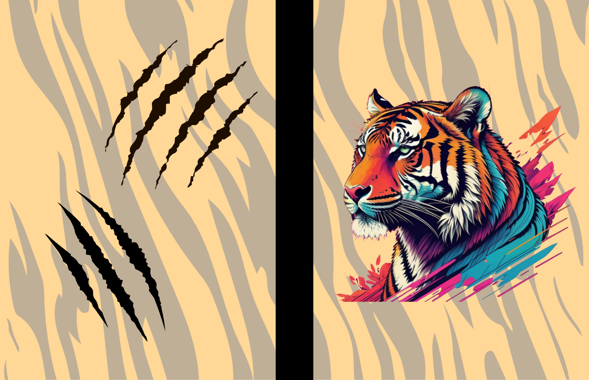Calm in the Tiger's Stripes: Tiger-Themed Composition Notebook