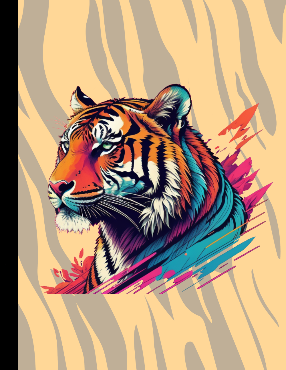 Calm in the Tiger's Stripes: Tiger-Themed Composition Notebook