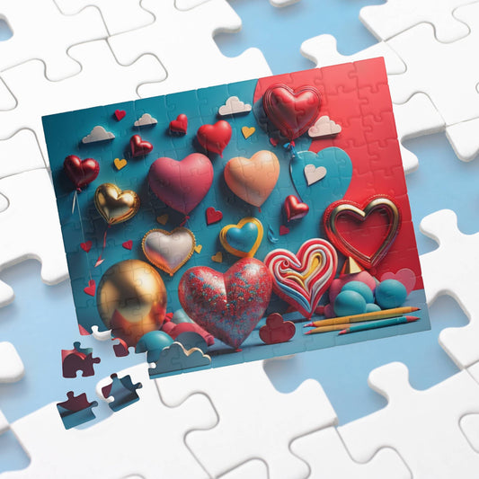 Cheerful Heart Collage: Valentine's Day Puzzle for Self-Care, Emotional Growth, and Personal Empowerment