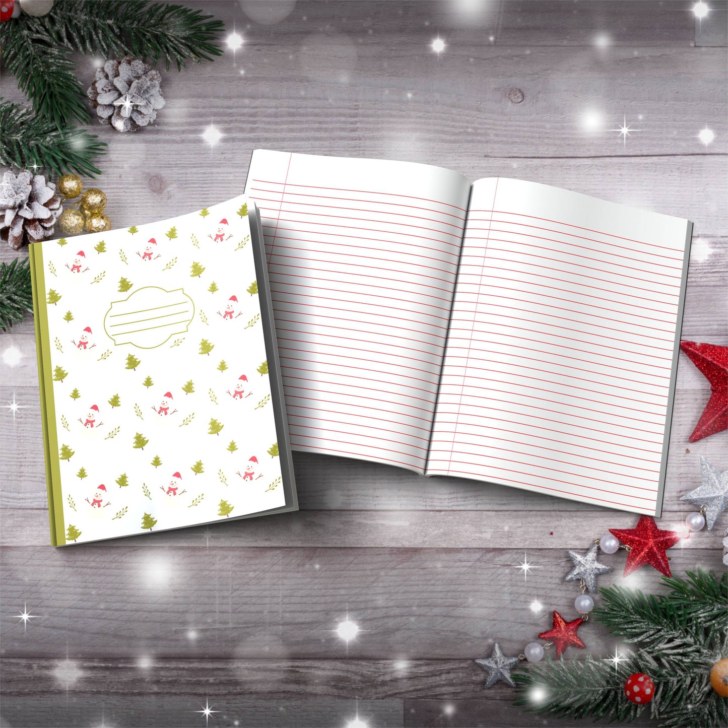 Self-Care Is the Best Gift Holiday Paperback Christmas Composition Notebook for wellness journaling and festive gifts