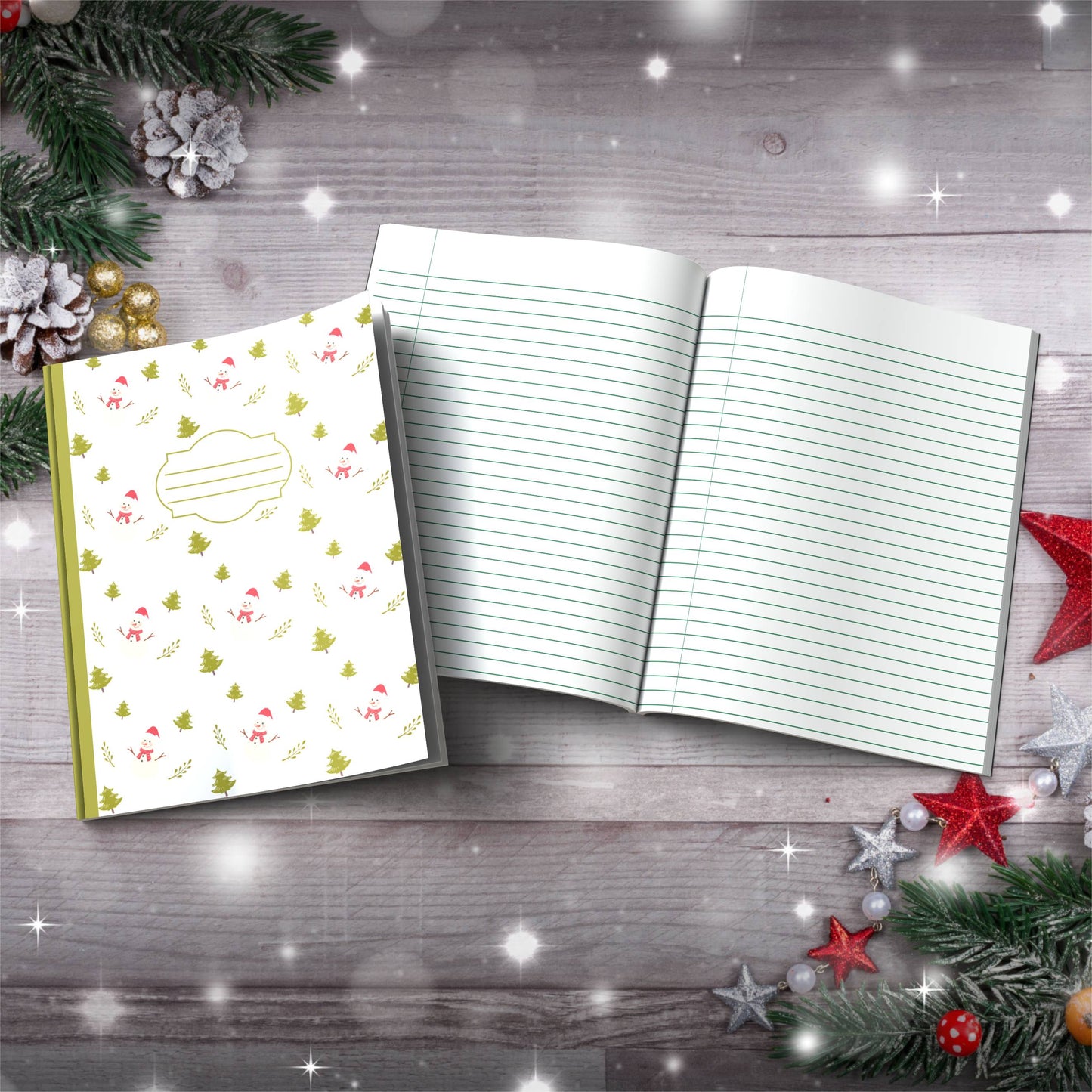 Self-Care Is the Best Gift Holiday Paperback Christmas Composition Notebook for wellness journaling and festive gifts