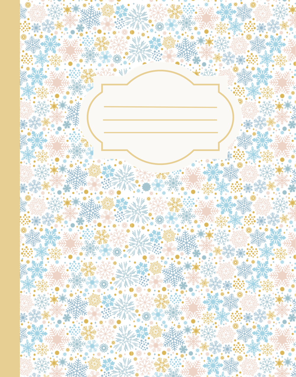 Christmas Composition Notebook (C5) - Ruled Lines In Standard Blue, Green, or Red