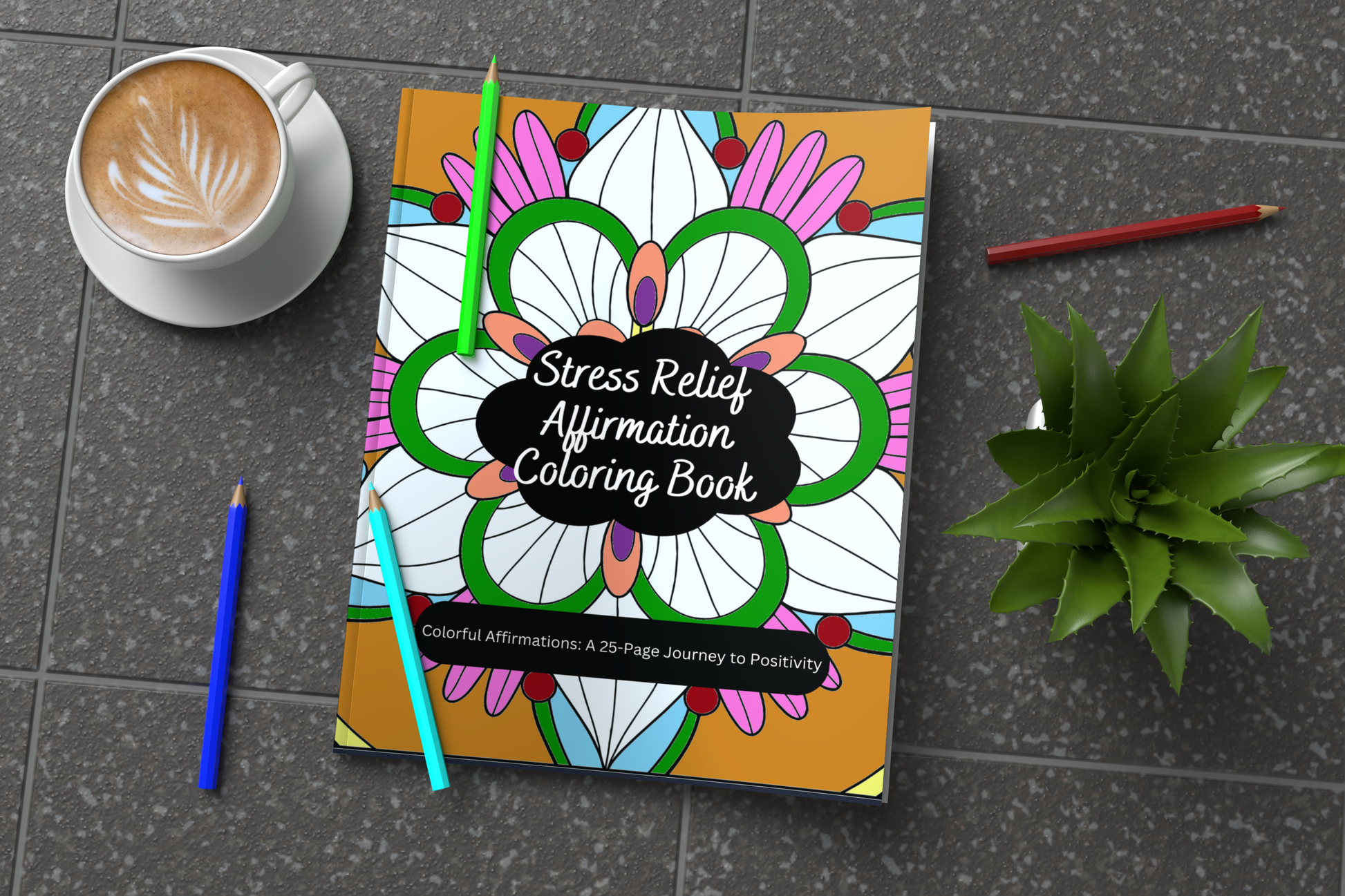 Affirmations coloring pages with calming themes for all ages