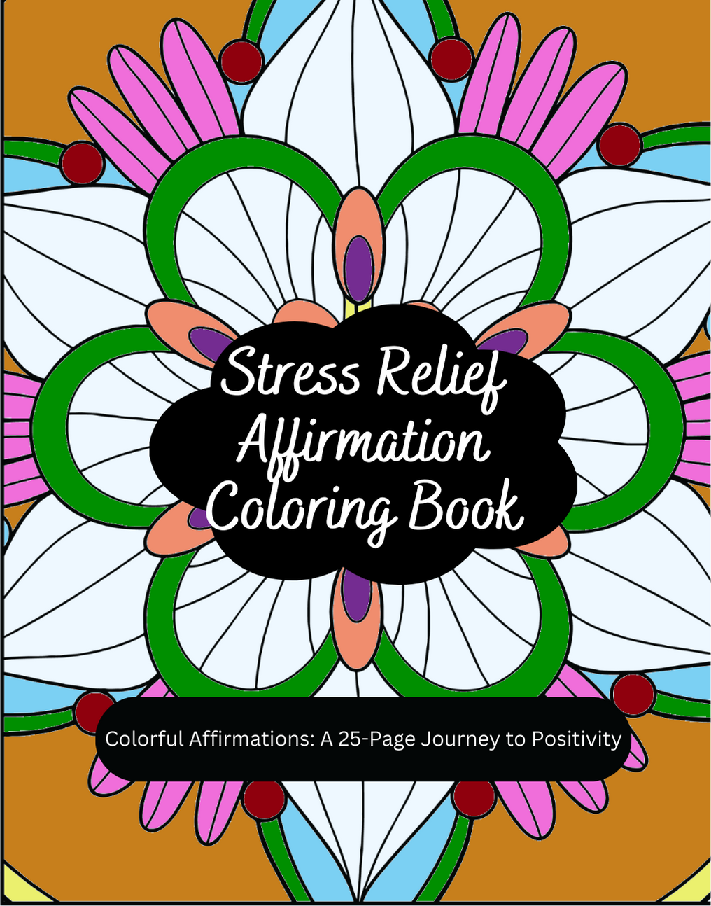 Affirmations coloring pages with calming themes for all ages