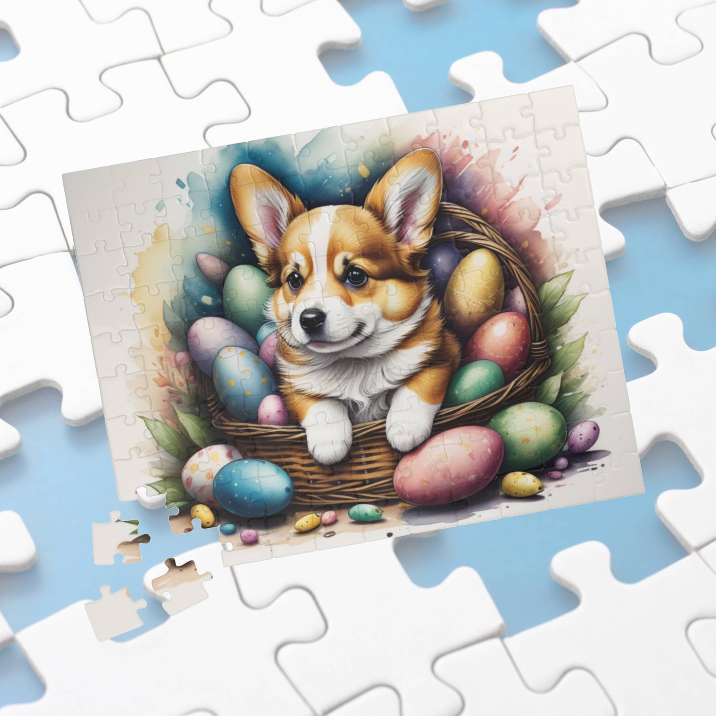 Corgi Easter Puppy Puzzle - Dog Lovers, Mental Health Benefits, Holiday Fun, Mindfulness, Stress Relief, Festive Gift