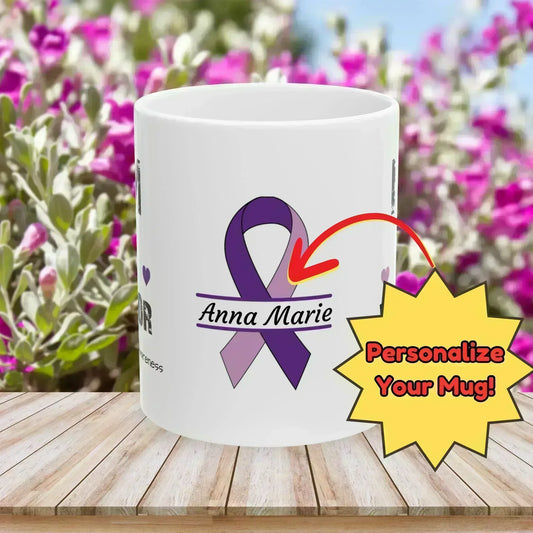 Shop our i am of a warrior domestic violence awareness ceramic mug 11oz 15oz featuring the 15oz style option from MySisterIsASurvivor.