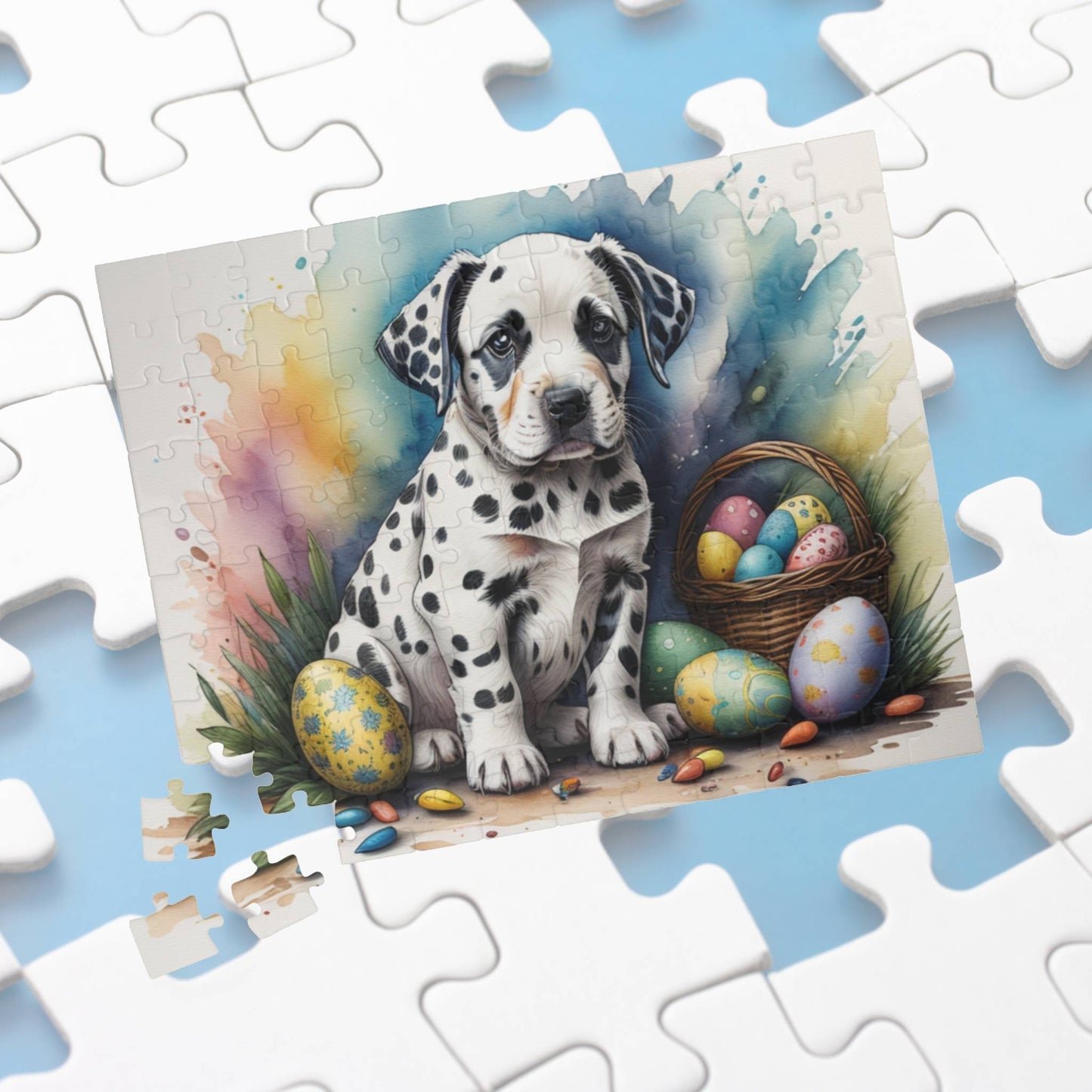 Dalmatian Easter Puppy Puzzle - Dog Lovers, Mental Health Benefits, Holiday Fun, Mindfulness, Stress Relief, Festive Gift