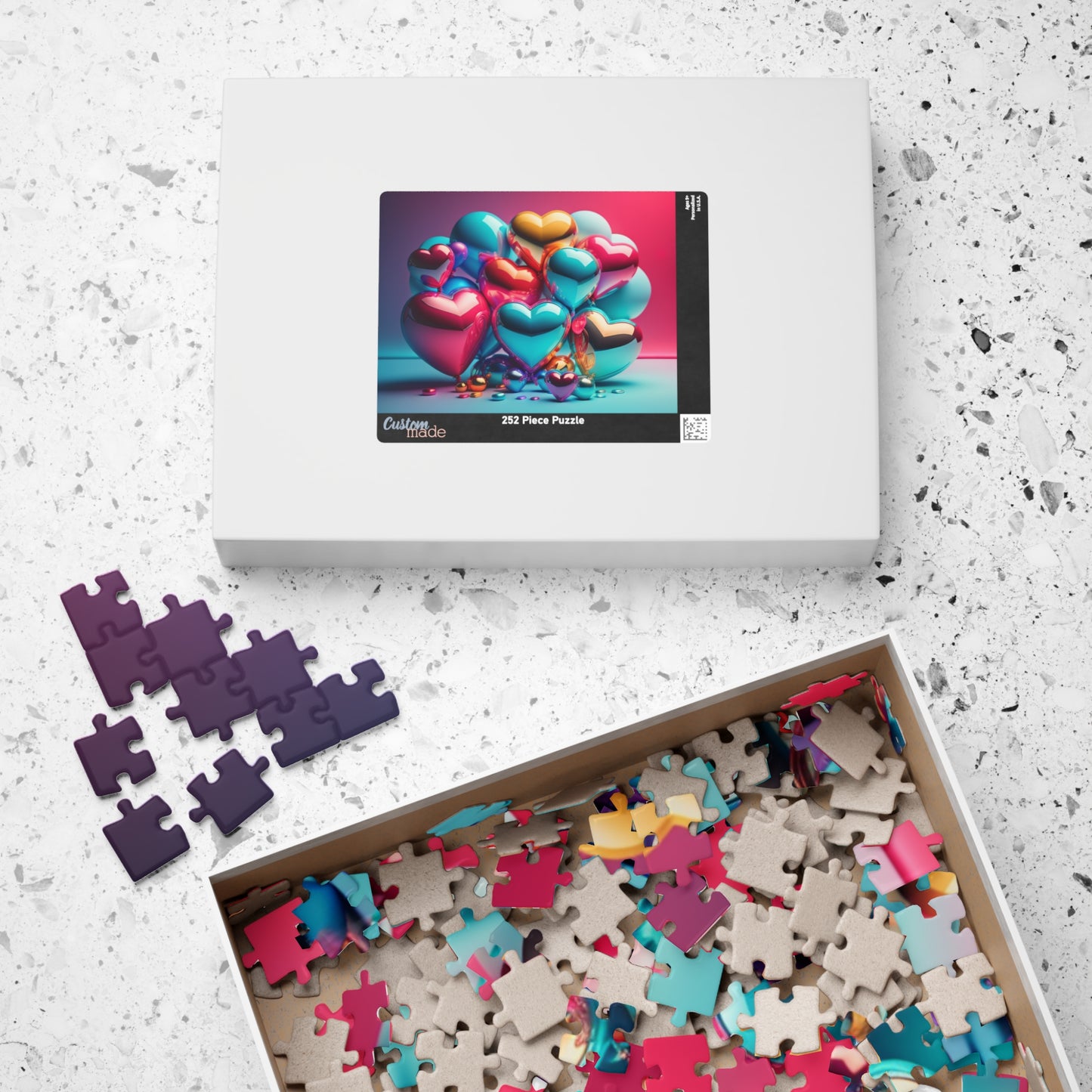 Delicate Hearts Drift: Valentine's Day Puzzle for Boldness, Beauty, and Healing