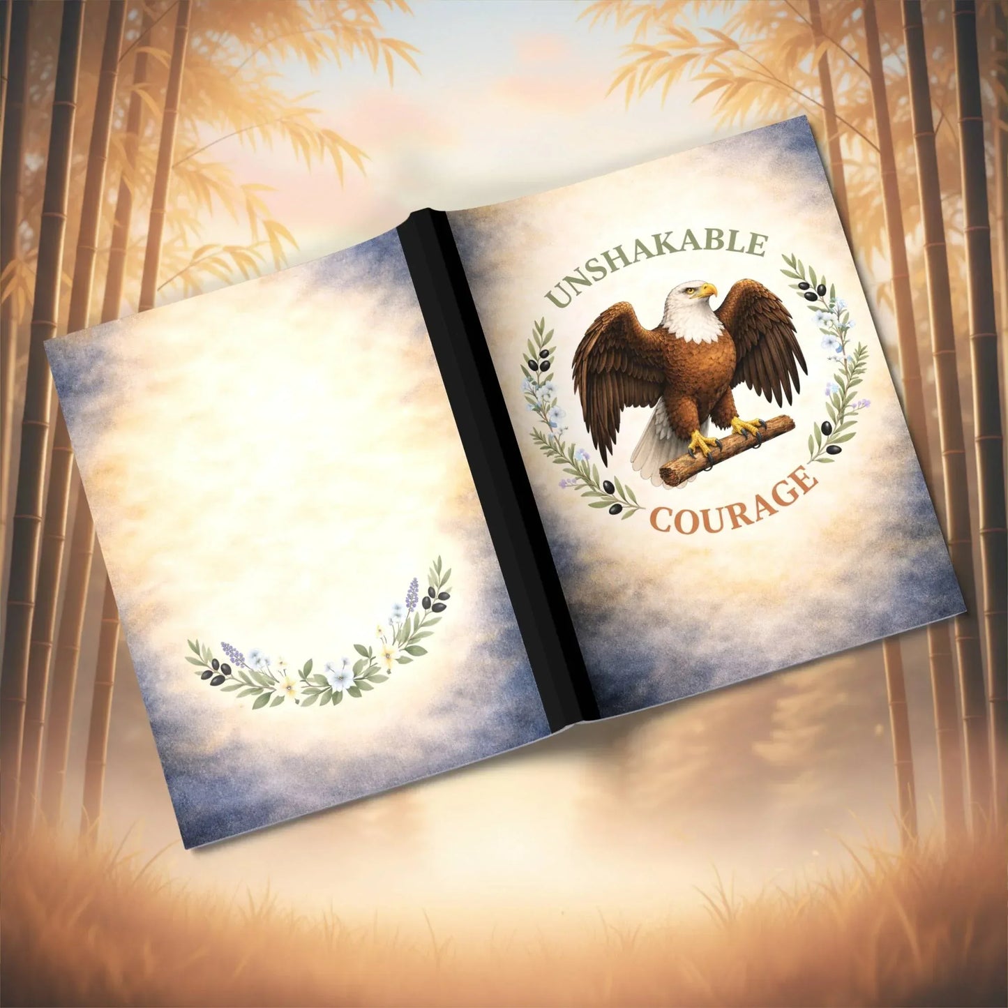 Shop our premium wingspan of strength eagle themed composition notebook from MySisterIsASurvivor.