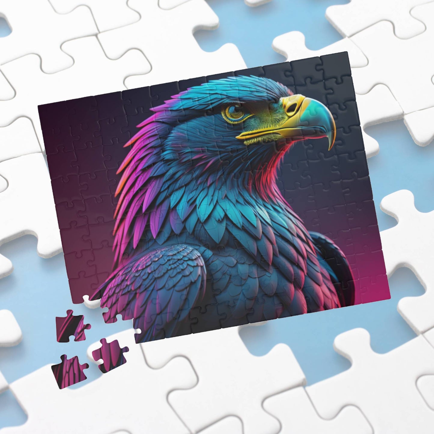 Eagle's Fortitude: Majestic Eagle Puzzle - Symbol of Strength, Freedom, and Resilience