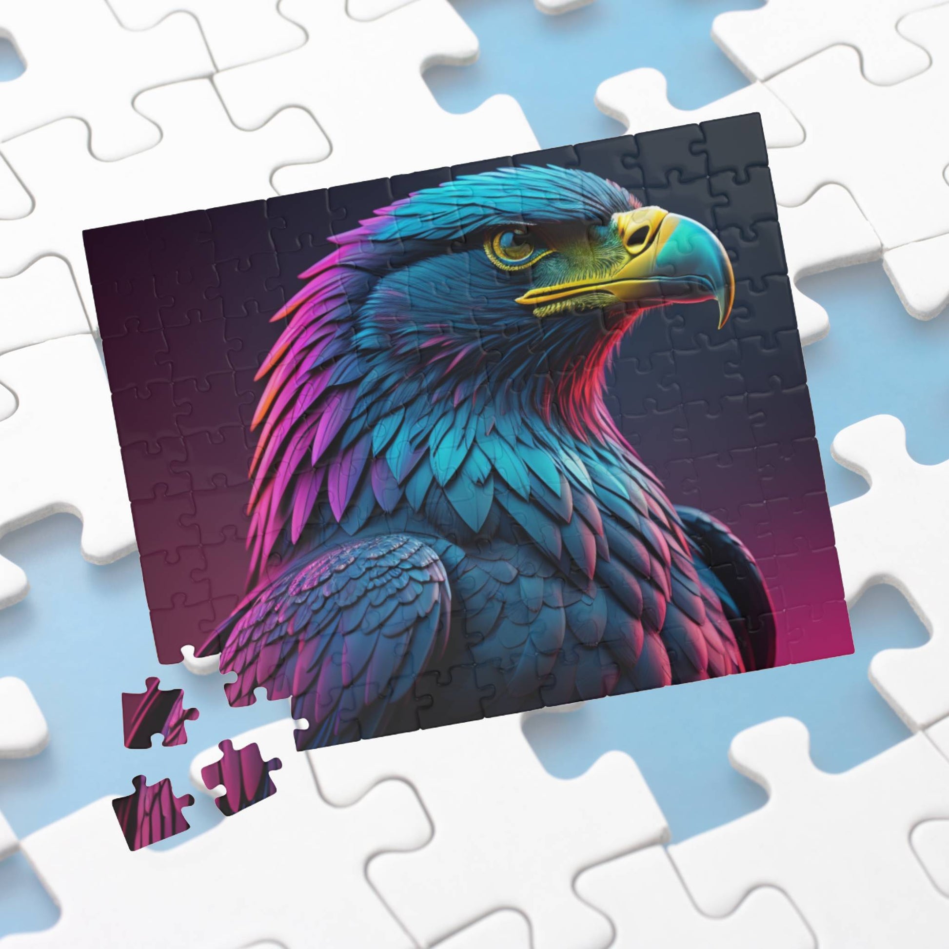 Eagle's Fortitude: Majestic Eagle Puzzle - Symbol of Strength, Freedom, and Resilience