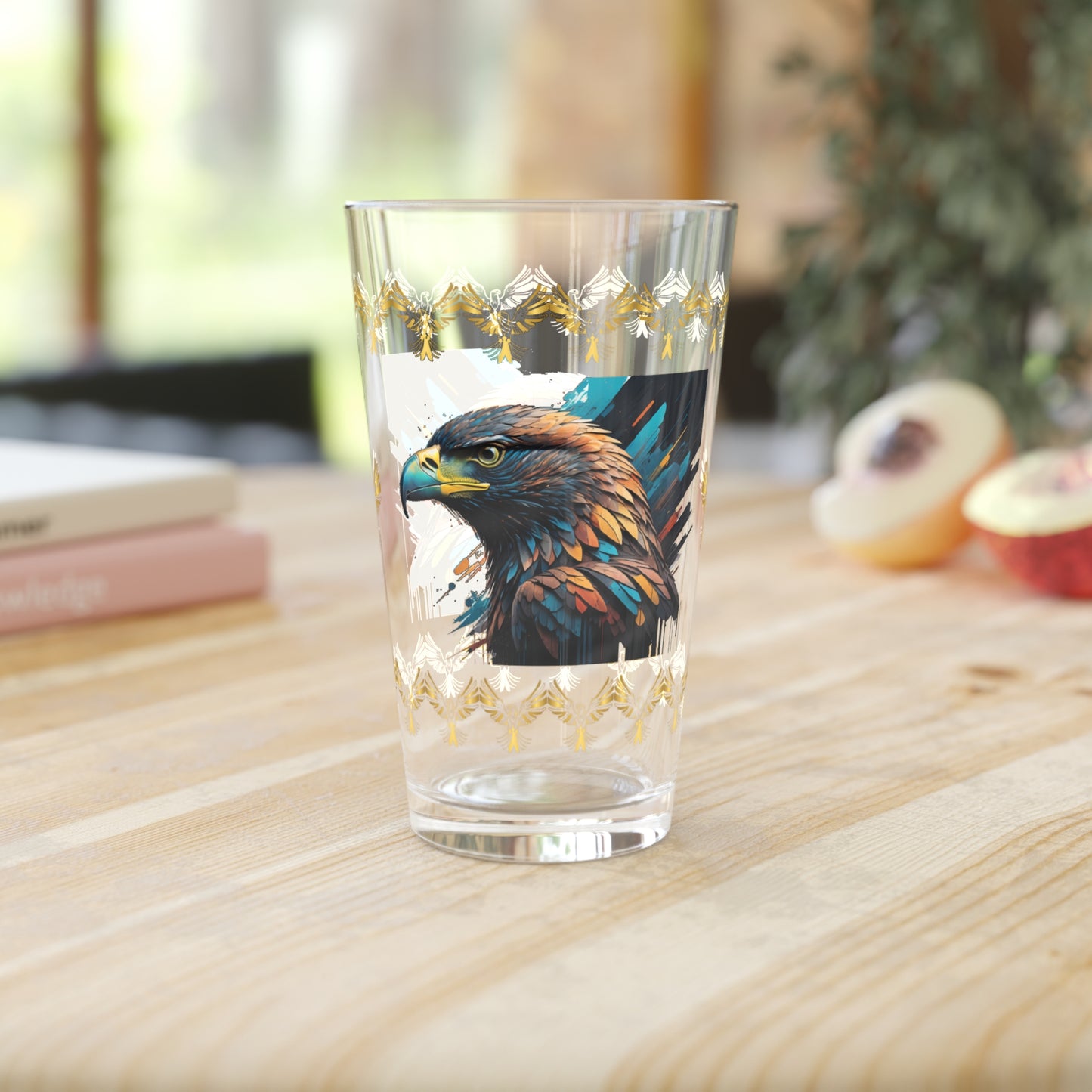 Eagle's Strength Resilience 16oz Eagle Pint Glass - Symbol of Strength, Resilience, and Mental Health Awareness