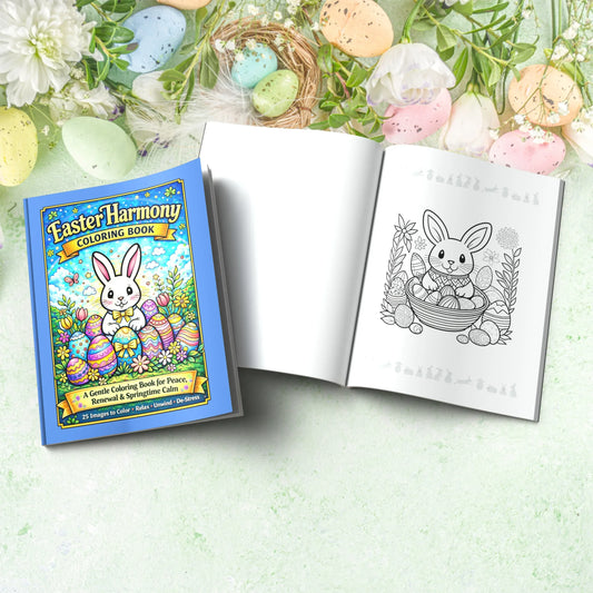 Shop our premium easter harmony coloring book a gentle coloring book for peace renewal springtime calm from MySisterIsASurvivor.