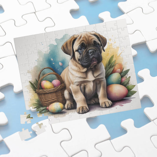 English Mastiff Easter Puppy Puzzle - Dog Lovers, Mental Health Benefits, Holiday Fun, Mindfulness, Stress Relief, Festive Gift