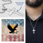 This Memorial Day, Let's Remember Cross Necklace | Engraved Stainless Steel Pendant for Veterans, Memorial Gift, PTSD Support Jewelry