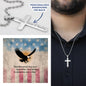 This Memorial Day, Let’s Break The Silence Cross Necklace | Engraved Stainless Steel Pendant for Veterans, Memorial Gift, PTSD Support Jewelry