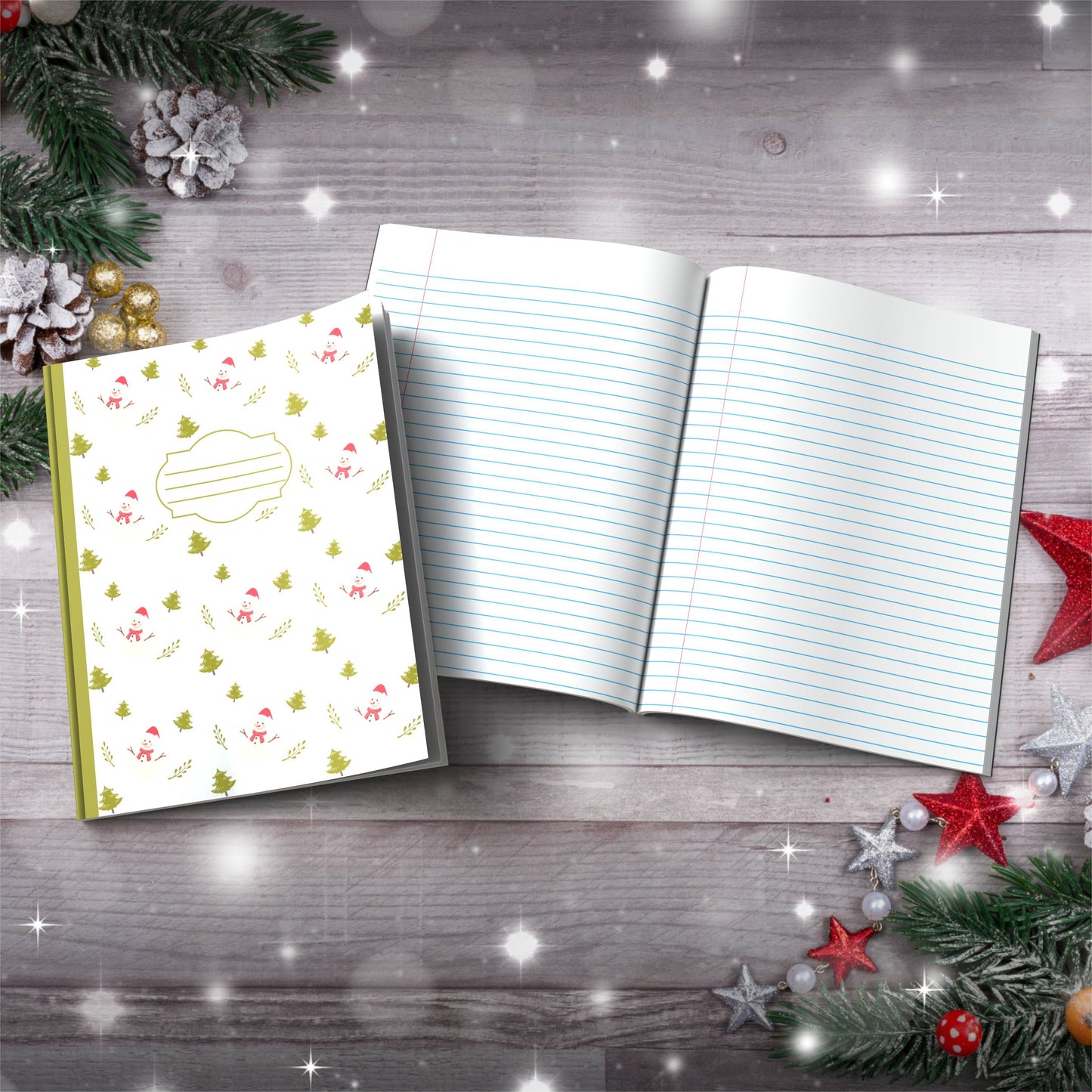Self-Care Is the Best Gift Holiday Paperback Christmas Composition Notebook for wellness journaling and festive gifts