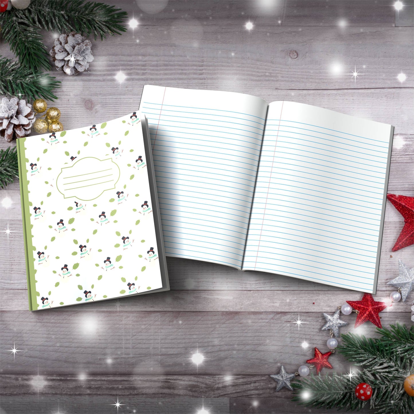 Find Peace This Christmas Mindful Paperback Christmas Composition Notebook for journaling and holiday reflection