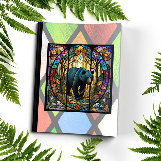 Bear - Stained Glass Zoo Animals Composition Notebook