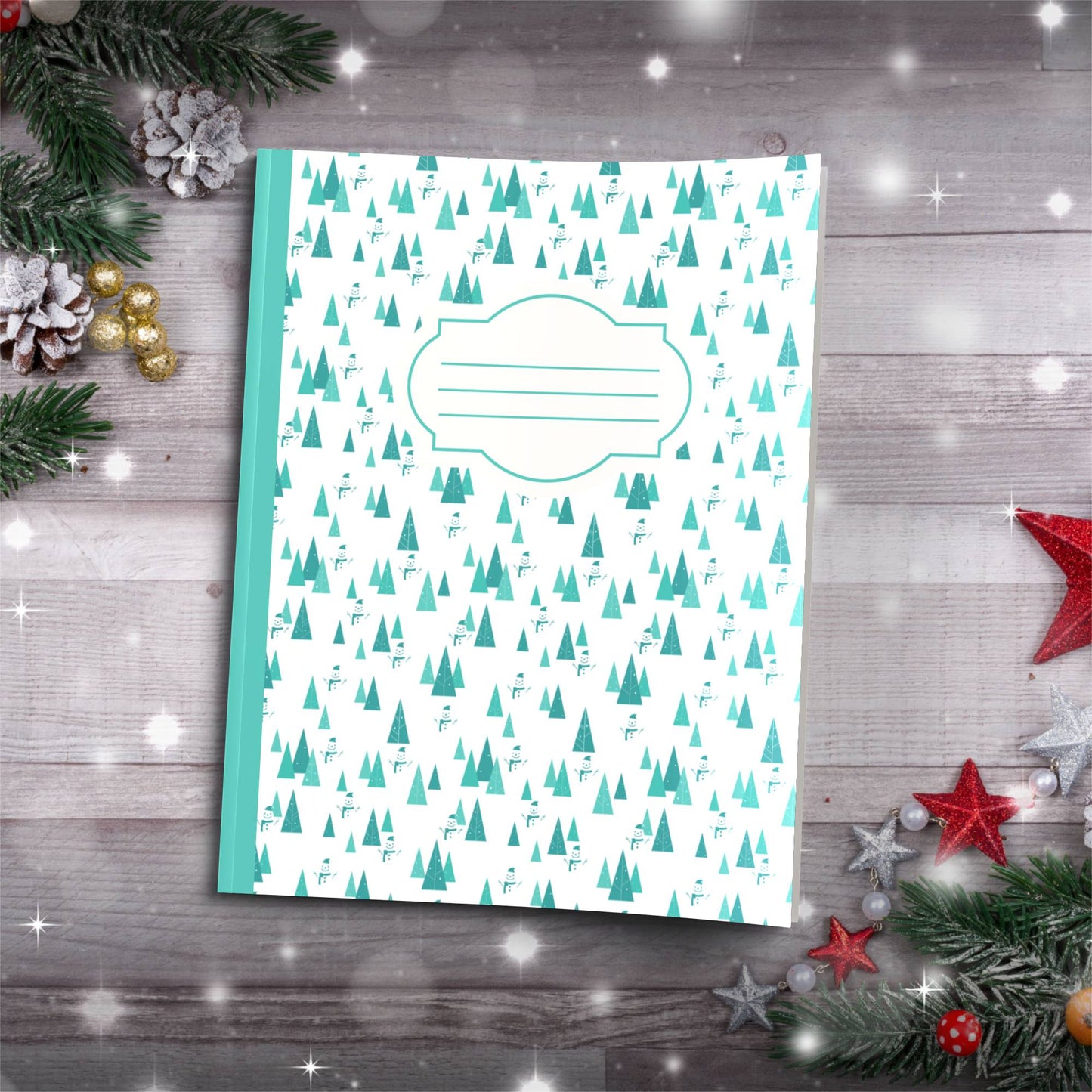 Silent Night, Peaceful Mind Calming Paperback Christmas Composition Notebook for mindful journaling and holiday reflection
