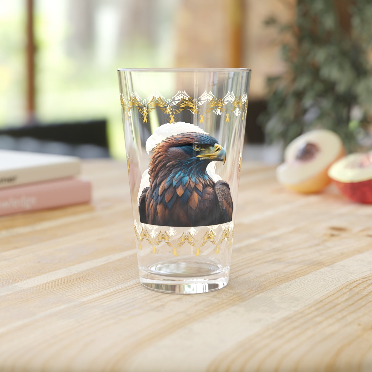 Feathers of Resilience 16oz Eagle Pint Glass - Symbol of Strength, Resilience, and Mental Health Awareness