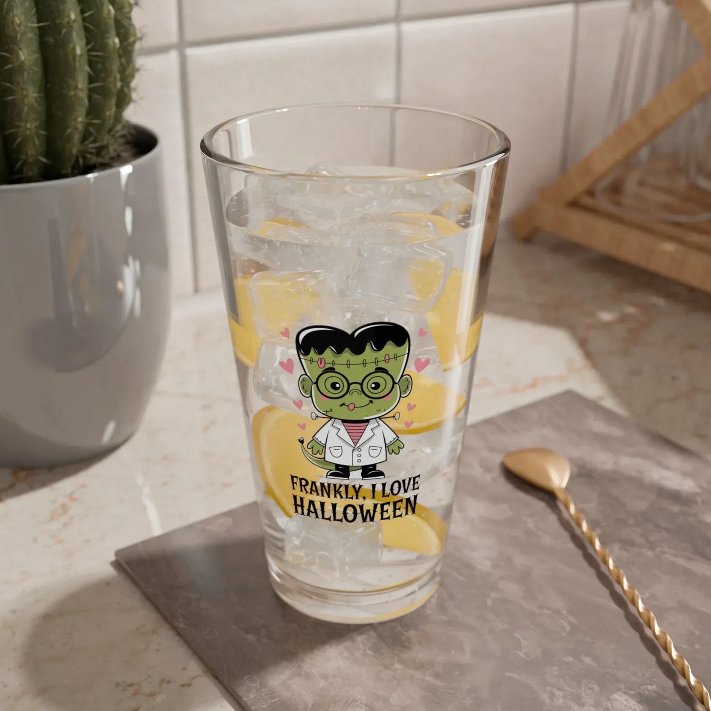 Shop our premium frankly i love halloween halloween pint glass 16oz from MySisterIsASurvivor.