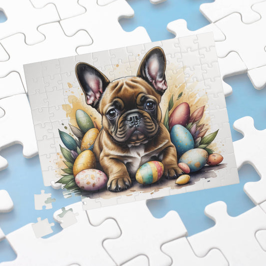 French Bulldog (Fawn) Easter Puppy Puzzle - Dog Lovers, Mental Health Benefits, Holiday Fun, Mindfulness, Stress Relief, Festive Gift