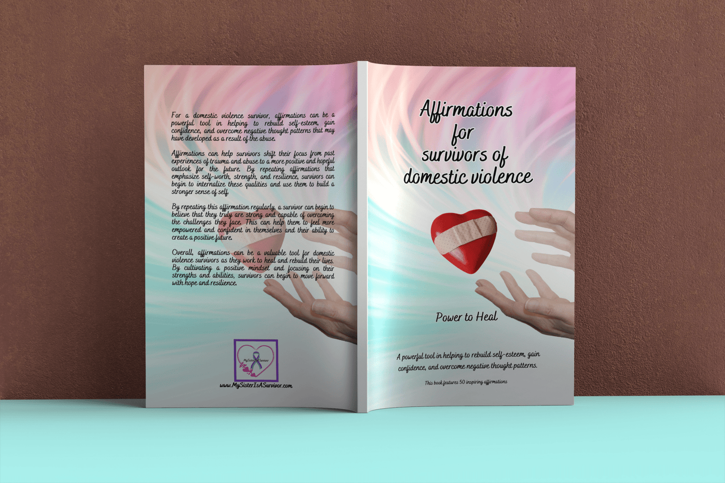 Affirmation Book - Power to Heal: 5 x 8 in. Paperback, 52 pages - 50 Inspiring Affirmations